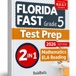 Florida FAST Grade 5 Mathematics and ELA Reading 2 in 1 Test Prep