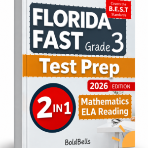Florida FAST Grade 3 Mathematics and ELA Reading 2 in 1 Test Prep